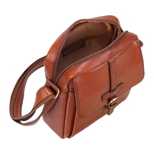 Infinity Leather Genuine Leather Vintage Crossbody Messenger Travel Bag - Ashby