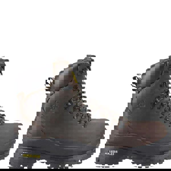 Amblers Safety Amblers Grizdale Mens Waterproof Steel Toe S7S Safety Ankle Boots, image showing a sturdy brown waterproof steel toe safety ankle boot with durable lacing and rugged outsole.