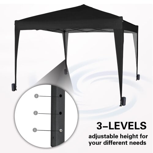 3x3m Pop up Gazebo Outdoor Patio Canopy Tent Black 5