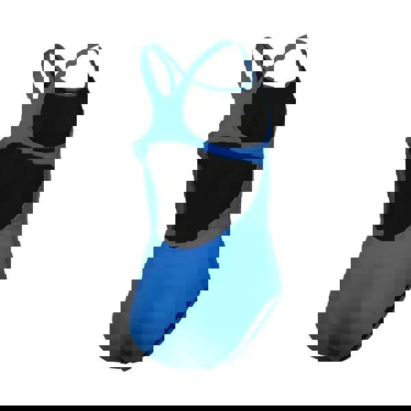 Royal blue Arena Girls Team Swim Pro Solid swimsuit with black mesh panels