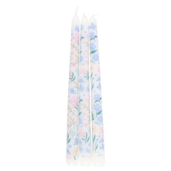 Serano Set of 3 Ditsy Floral Taper Candles