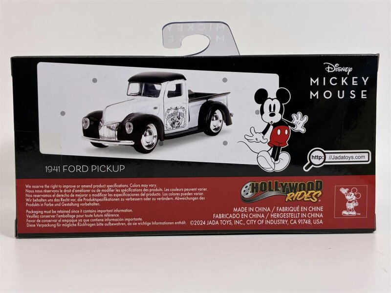 MCSlots Mickey Mouse Steamboat Willie 1941 Ford Pickup 1:32 Scale Jada 36091