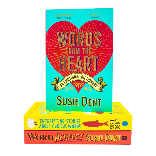 Susie Dent 3 Books Collection Set (Interesting Stories about Curious Words, Word Perfect, Words from the Heart)