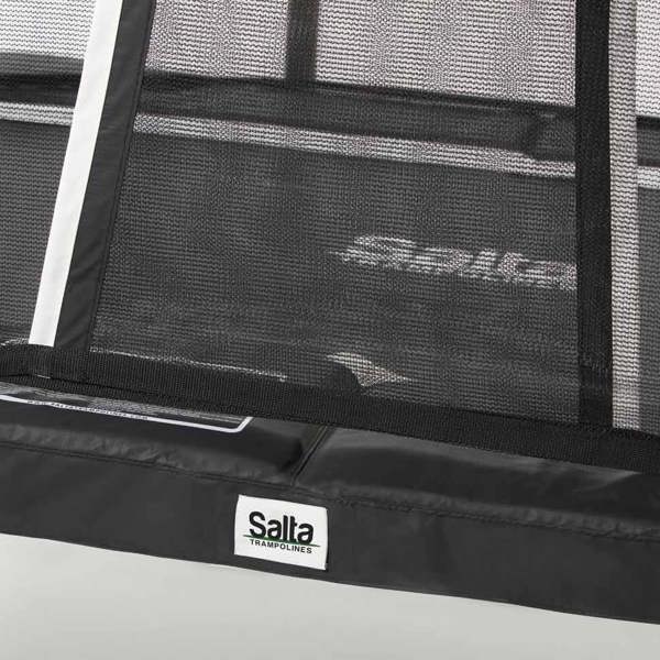 13ft x 8ft Salta Black Rectangular Premium Edition Trampoline with Enclosure