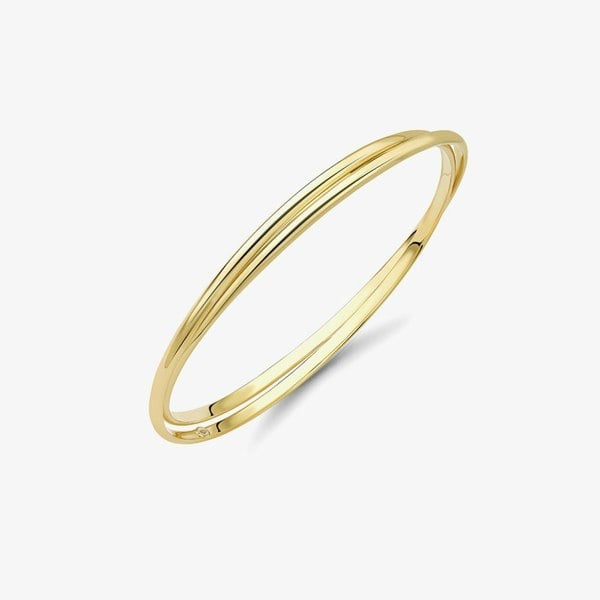 T. H. Baker 9ct Yellow Gold Laced Double Layer Bangle 111225147260