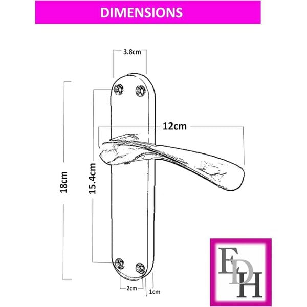 EDH Door Hardware Epsom Door Handle Internal Polished Chrome Twist Door Handle Set 6 Pairs