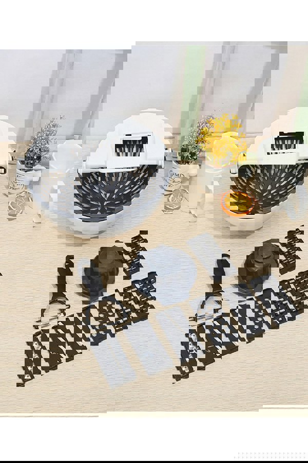 Living and Home Multi-Function Vegetable Grater Set 7 Blades with Drain Basket,Peeler Food Slicer Chopper Cutter
