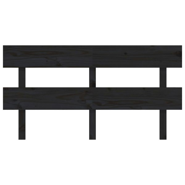 Berkfield Bed Headboard Black 164x3x81 cm Solid Wood Pine