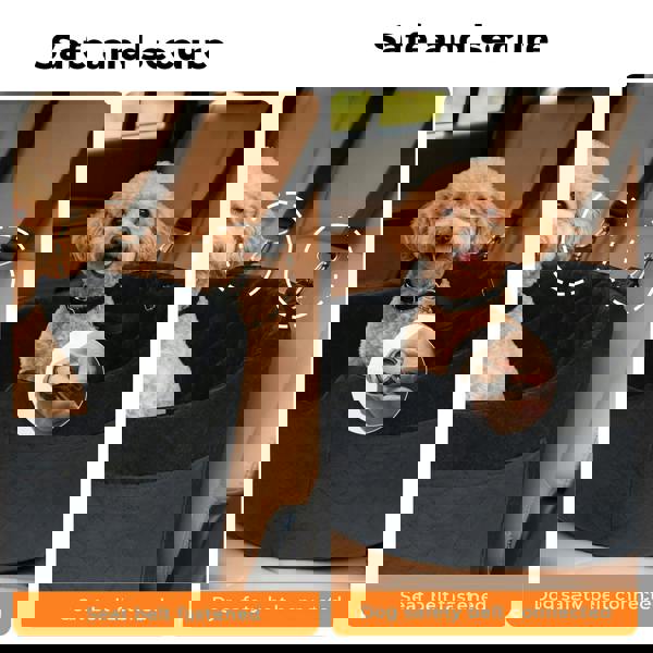 Skylos Dog Booster Car Seat Safe Travel Carrier Bed Bag Basket Pet Puppy Cat