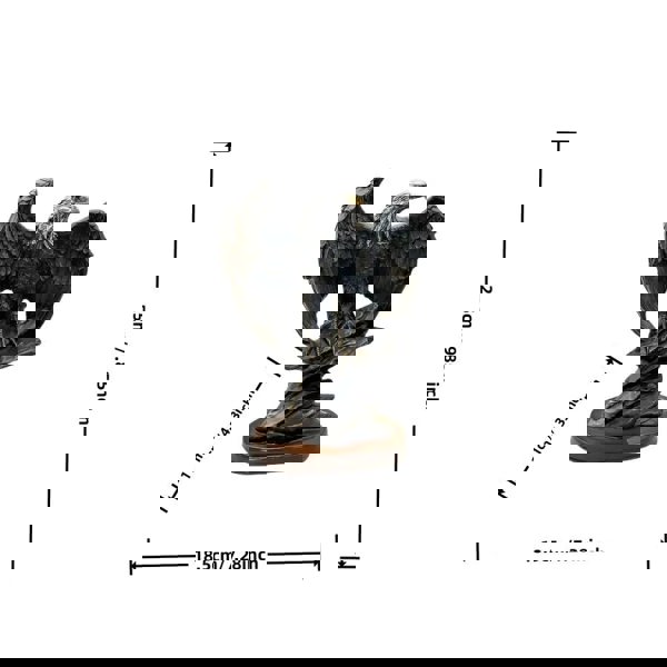 Eagle Statue Resin Ornament - Home & Office Decor Symbolising Wealth, Freedom, and Power | Unique Birthday or Valentine Gift