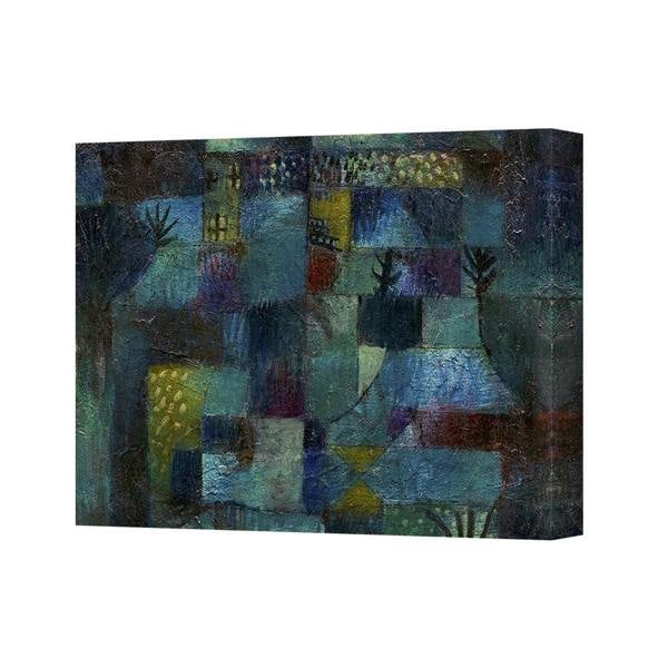 Benjamin Tate Design Abstract Blue Green Geometric Canvas Wall Art Painting Canvas3177