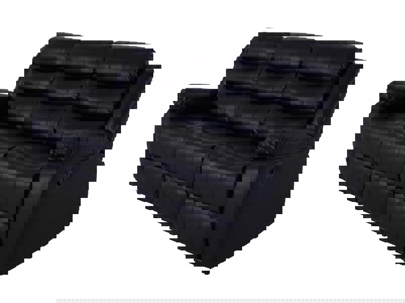 ROMA LEATHER BLACK 3 SEATER