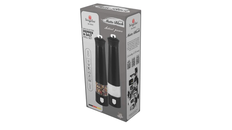 Electric Pepper and Salt Mill Set Matte Black BH9543