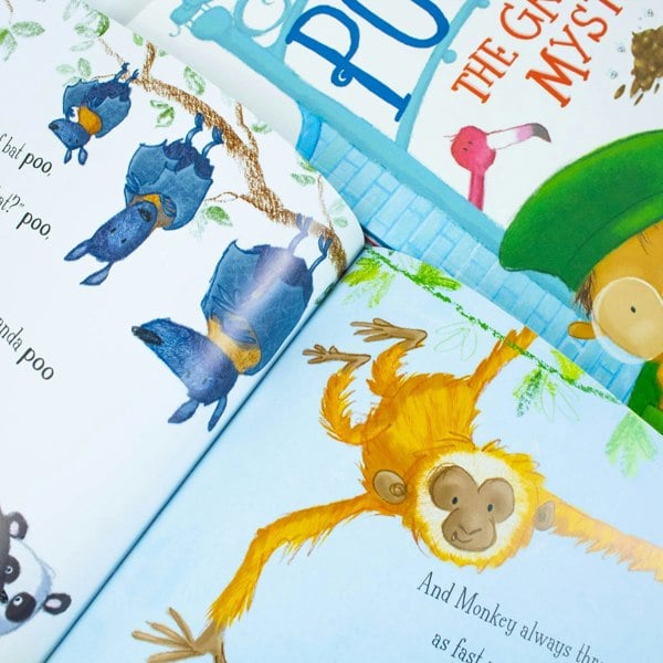 Poo in the Zoo Series 4 Book Set By Smallman & Grey (Poo in the Zoo, Merry Poopmas! & More)