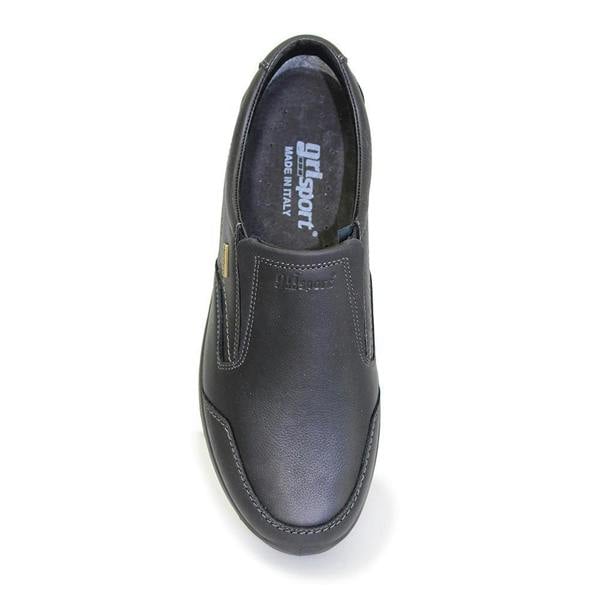 Black Leather Grisport Melrose shoe the ideal slip on mens walking shoe