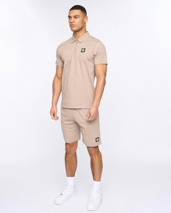 Henleys Henychill Polo/Shorts Set Taupe