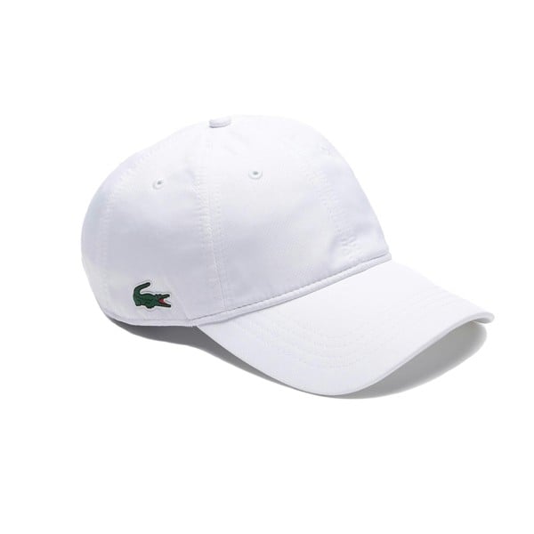 Lacoste Sport Lightweight Diamond Taffeta Baseball Cap White