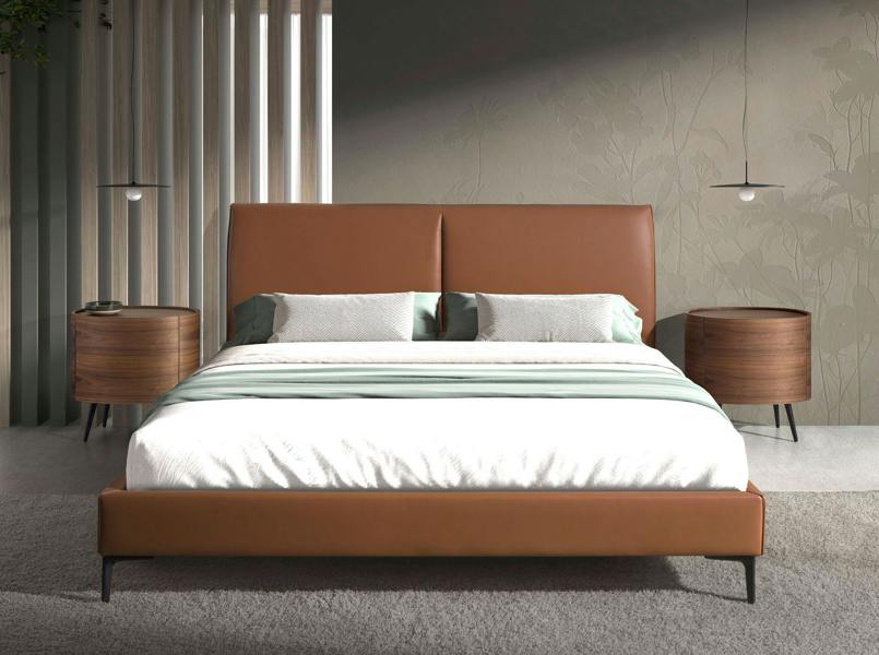 Angel Cerdá Brown Leatherette Bed 7158