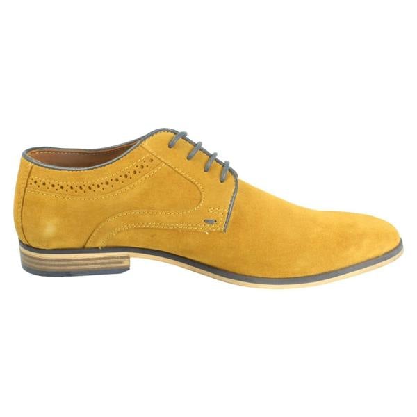 Front Mens Front Suede Leather Lace Up Smart Shoes Carter FR740