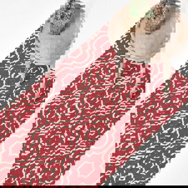 HOMESCAPES Riga 100% Cotton Printed Patterned Rug