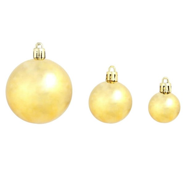 Berkfield 100 Piece Christmas Ball Set 3/4/6 cm Gold