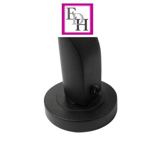 EDH Door Hardware Modern Matt Black Lever on Rose Plate Door Handle Set – 1 Pairs, 52mm Round Rose Plate & 127mm Lever Handle