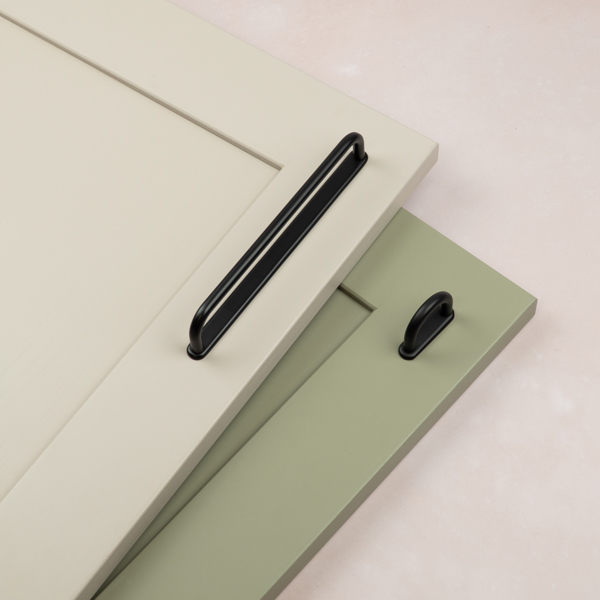 Handle & Home Matt Black Loop Cabinet Handles with Backplate