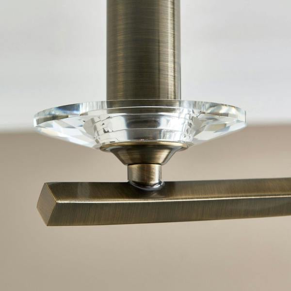 Pagazzi Lighting Morden 5 Light Antique Brass Semi Flush Ceiling Light
