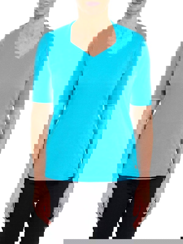 PennyPlain High Back Sweetheart Neck Top - Lagoon