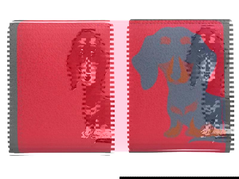 Mala Leather Frank Dachshund Compact RFID Leather Sausage Dog Purse