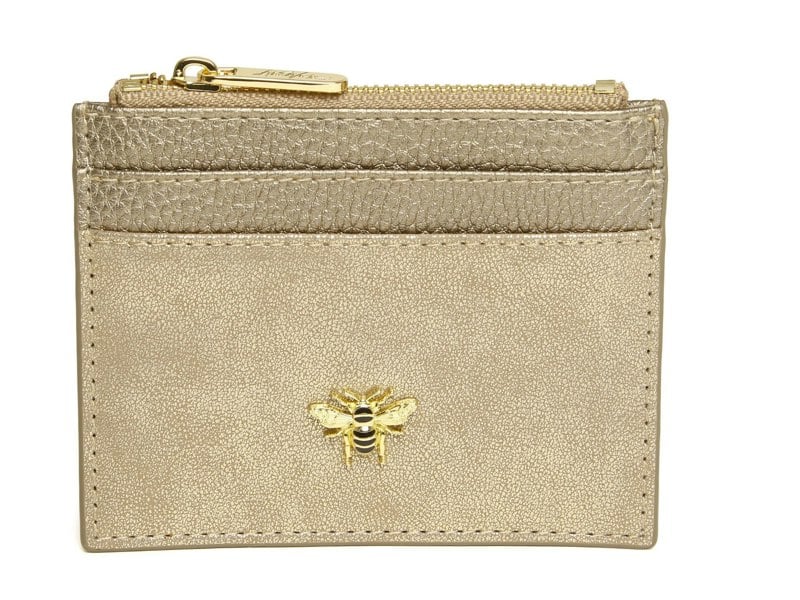 Alice Wheeler Bee Vegan Leather Coin & Card Purse