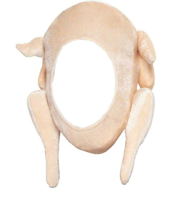 Shatchi Christmas Fancy Dress Turkey Hat Cap with 3D Legs, Fun Novelty Headwear for Parties and Seasonal Dress Up