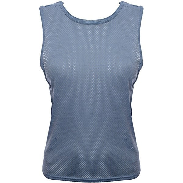 Under Armour Womens Training HeatGear Muscle Mesh Tank in Washed Blue