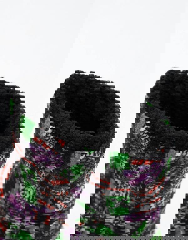 Minecraft Boys Multicoloured Grafitti All Over Print Slipper Boots