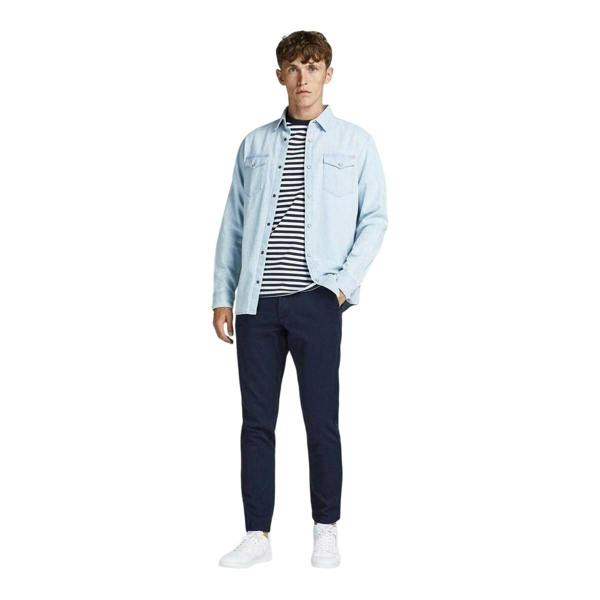 Jack And Jones Mens Dave Slim Chinos - Navy Blazer - 