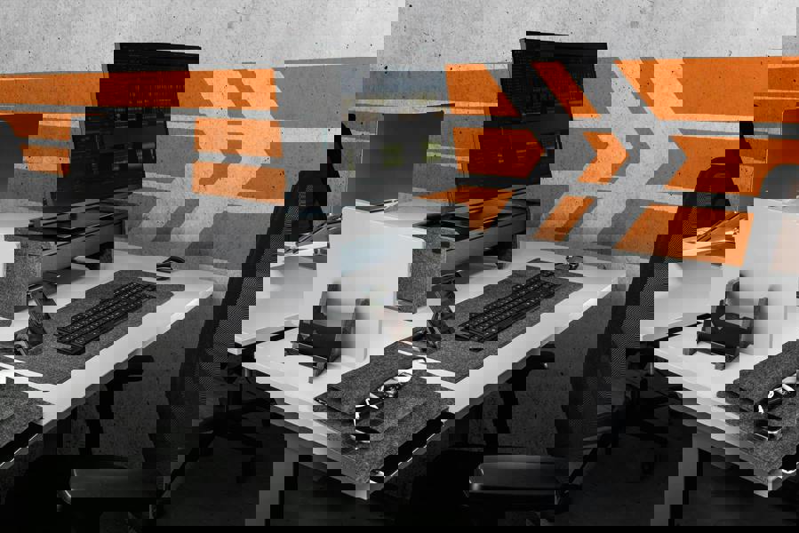 Durable Recycled Felt Vertical Laptop Stand Dock | 3-in-1 Holder | Teal