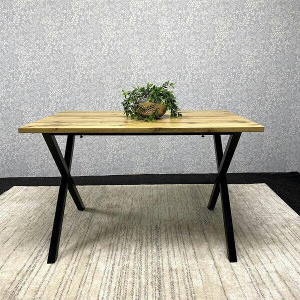 Kosy Koala Wooden Dining Table With Metal Legs for Dining Room, Work, or Study