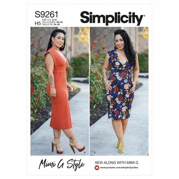 Simplicity Sewing Pattern 9261, Dresses for Women, H5 (6-8-10-12-14) - Intermediate