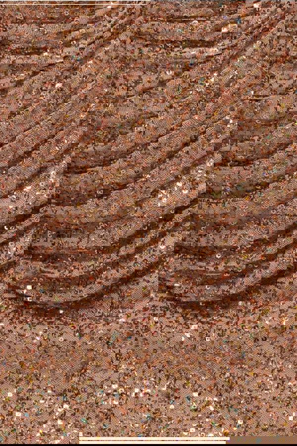 Sequin Cowl One Shoulder Midi Dress - Gold DR4529