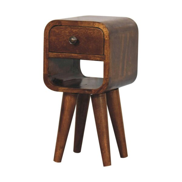 Wyld Haus Cagliari Small Chestnut Curve Lower Bedside Table