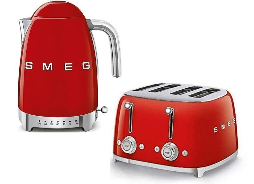 Smeg TSF03 4-Slice Toaster & KLF04 1.7L Variable Temperature Controlled Kettle Bundle