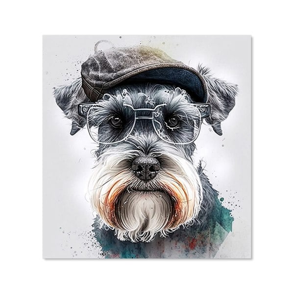 Warren Reed - Designer Miniature Schnauzer Dog Splashart Kitchen Splashback