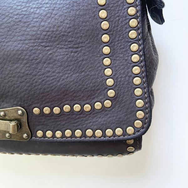 Studded Vintage Style Leather Bag