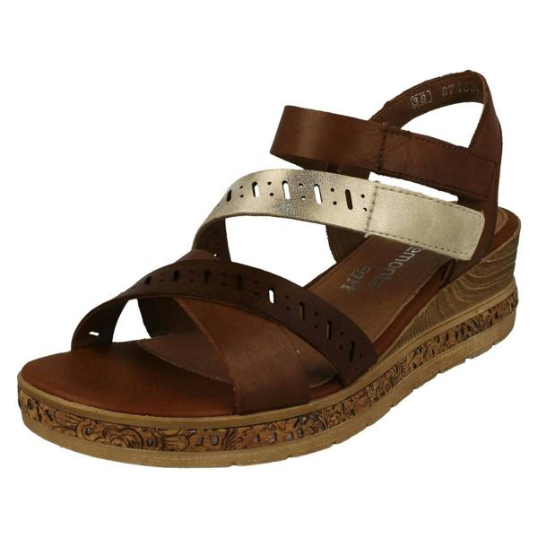 Remonte Ladies Remonte Smart Casual Sandals With A 5cm Wedge Heel D3064