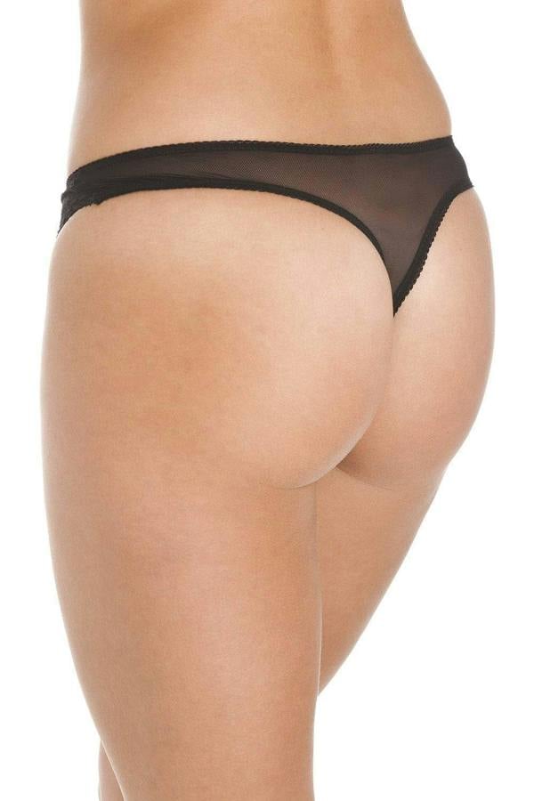 Womens 2 Pack Floral Lace Thong