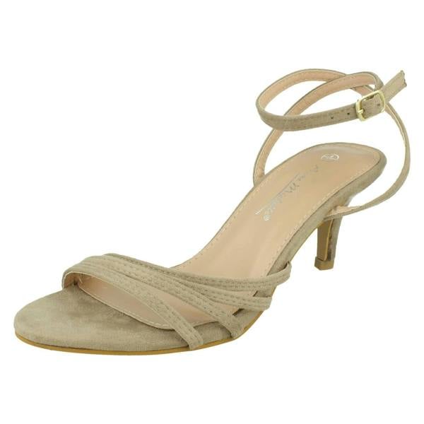 Anne Michelle Ladies Anne Michelle Mid Heel Wide Fit Party Sandals F12112