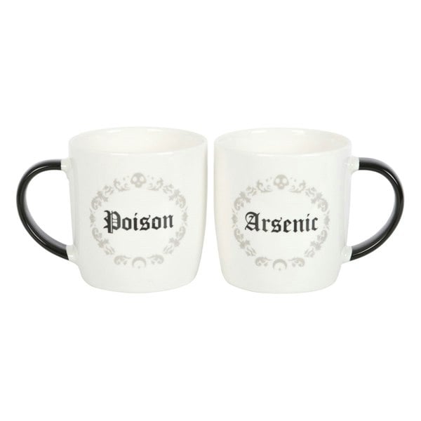 Something Different Poison And Arsenic Mug Set (Pack of 2) - White/Black