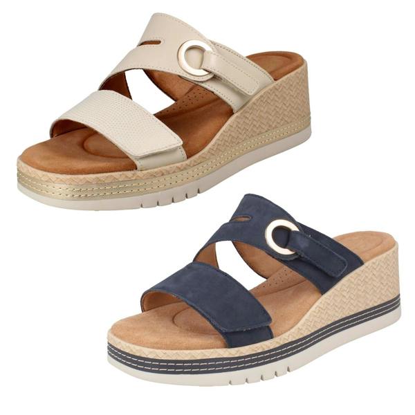Clarks Ladies Clarks Wedge Heel Mule Sandals - Kidiki Cove