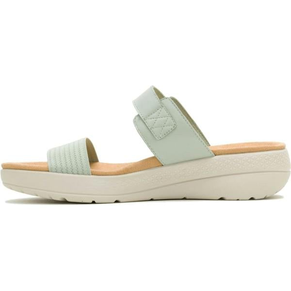 Hush Puppies Hush Puppies BREATHE GORE SLIDE Womens Cross Strap Sandals Light Green