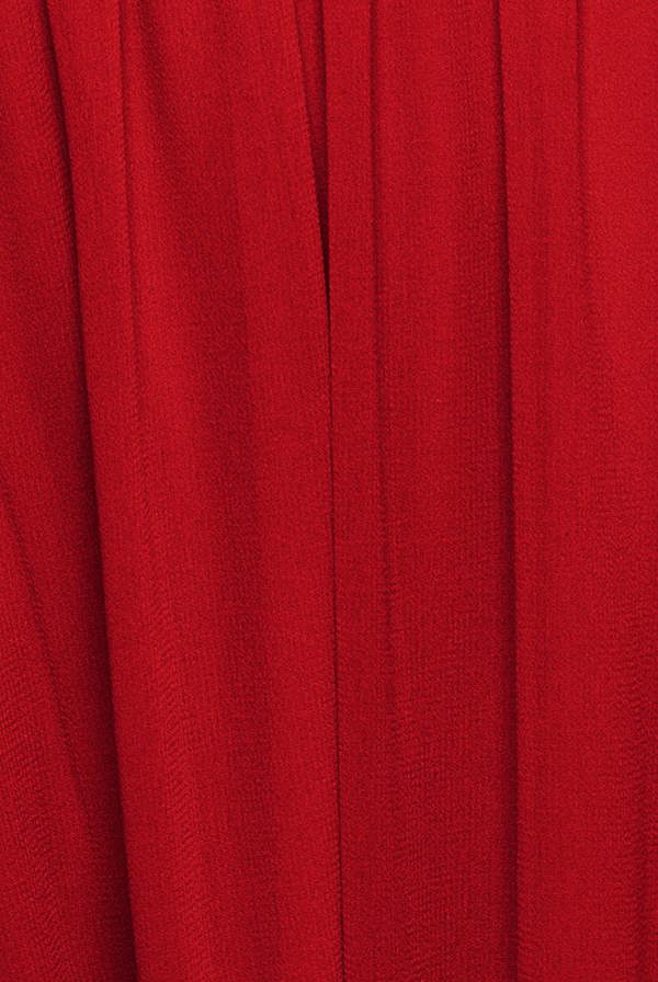 Wrap Back With Front Slit Chiffon Maxi Dress - Red DR2800P